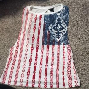 Aztec Print Flag Tank